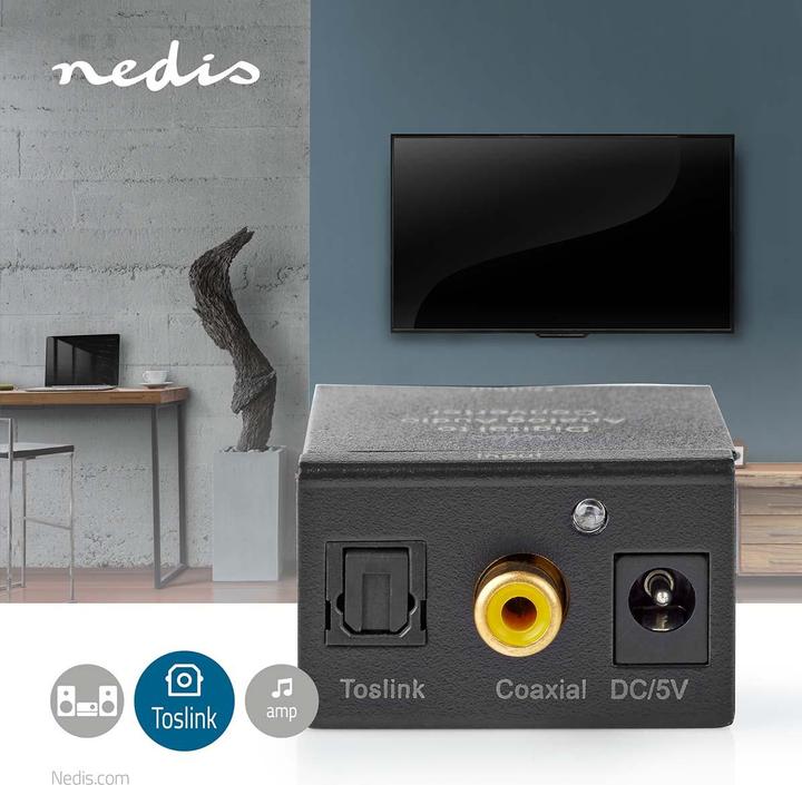 Immagine prodotto Nedis Convertitore audio digitale a 1 via Connessione Ingresso: 1x RCA digitale / 1x TosLink Connessione (0.05 m)