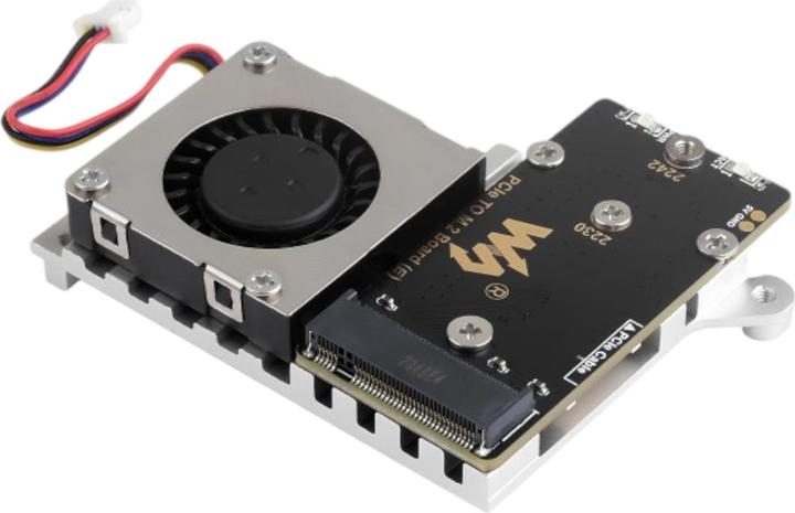 Immagine prodotto WaveShare Adattatore SSD da PCIe a M.2 con radiatore (E) per Raspberry Pi 5