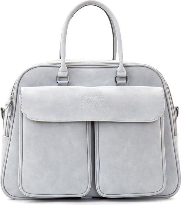 Image du produit Bizzi Growin POD Baby Travel Cribing Changing Bag - Vegan Leather - Whisper Grey