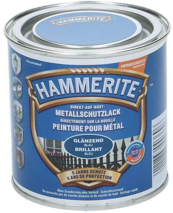 Produktbild Hammerite Metall-Schutzlack Hochglanz (250 ml, Blau)