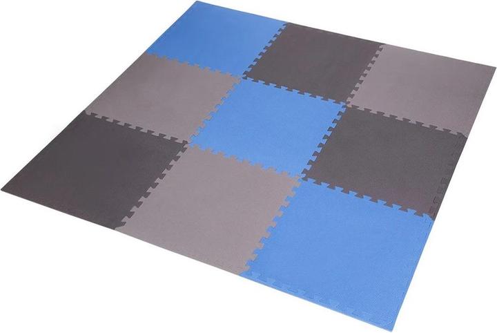 Immagine prodotto One Sudedamas kilimėlis treniruotėms HMS MP10,šviesiai pilkas-mėlynas-tamsiai pilkas, 60x60x1.0 cm, 9 d (1 cm)