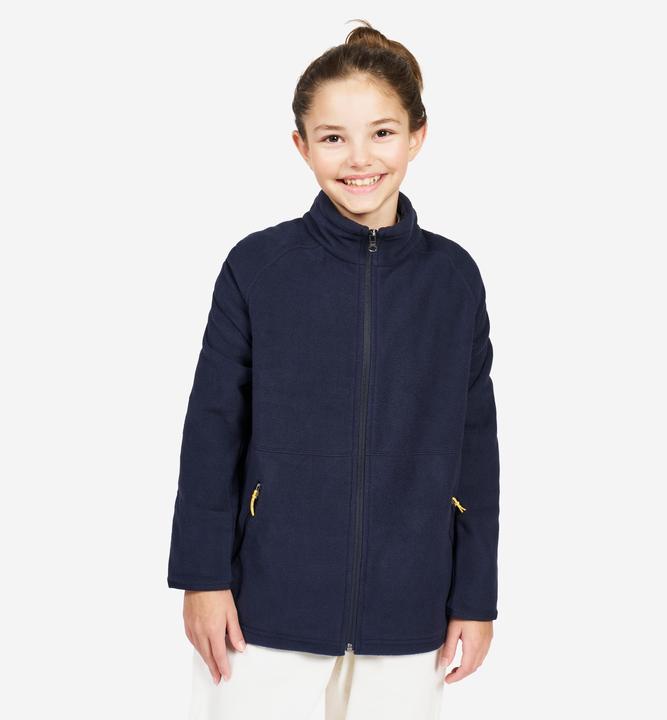 Produktbild Tribord Fleecejacke Segeln Kinder warm 100 blau/schwarz (8, 9, 10)