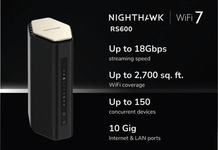 Actual product image Netgear Nighthawk RS600 WiFi 7