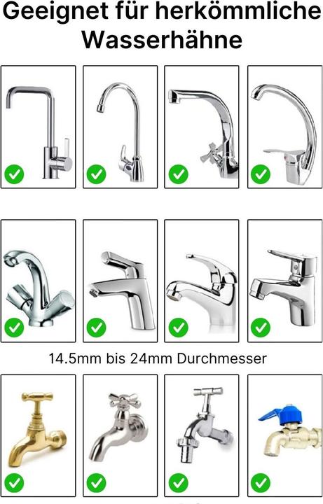 Immagine prodotto Hermex Filtro per rubinetto Purificatore d'acqua per rubinetto Filtro per acqua per rubinetto da cucina