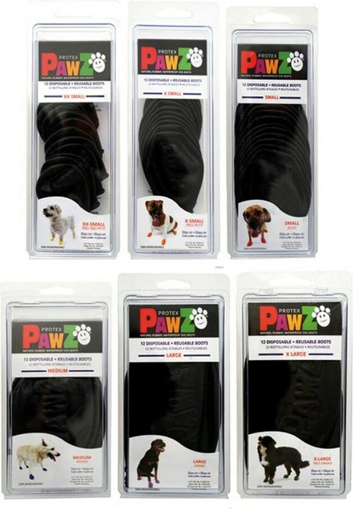 Produktbild Pawz Dog shoe L 10.2cm black 12 pcs - (278097) (L, Hundeschuhe)