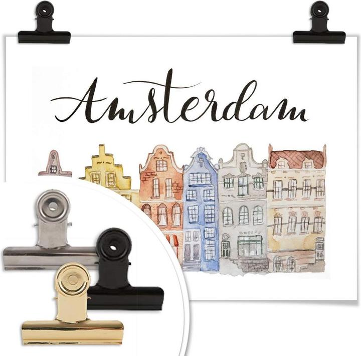 Produktbild Trenddeko Skyline of Amsterdam - Aquarell (60 x 50 cm)