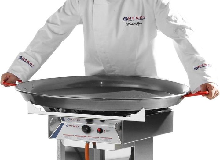 Produktbild Hendi Paellapfanne Flachstahl 800x50 mm (80 cm, Paella Pfanne, Stahl)