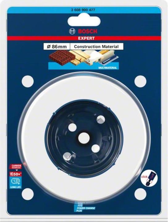 Actual product image Bosch Professional Zubehör EXPERT Construction Material hole saw, 86 x 60 mm (86 mm)