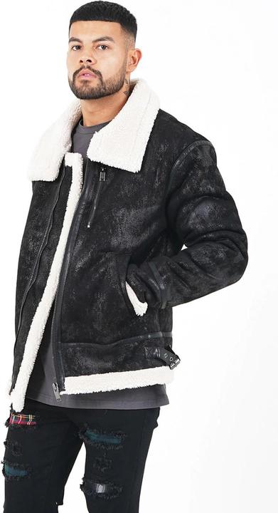 Actual product image Sixth June faux shearling reversible leather jacket (L)