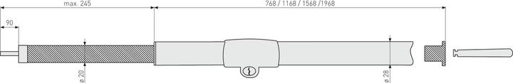 Produktbild Abus Tele-Z 100 W AL0125 Teleskopstange weiss