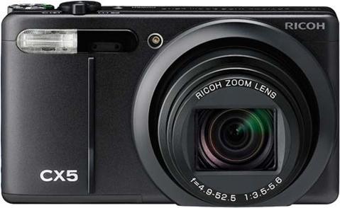 RICOH CX5, 10MPixel, 10.7x WW-Zoom, HD-Movies, Schwarz (1/2,3'')