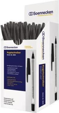 Produktbild Soennecken Einwegkugelschreiber 3609 Nr.1 Kappe schwarz 50 St./Pack (Schwarz, 50 x)