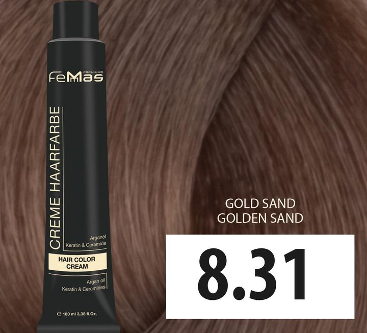 Image du produit FemMas 8.31) Teinture pour cheveux Or Sable 100ml (Sable d'or)