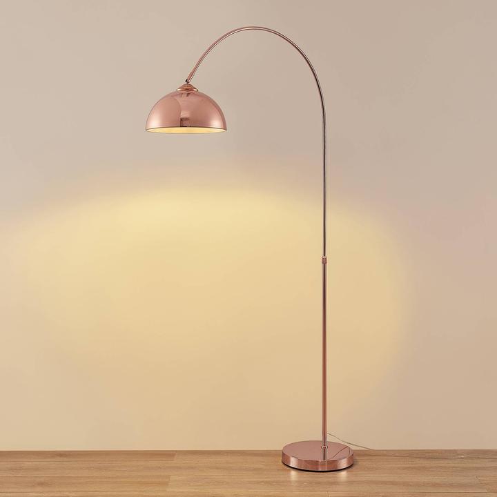 Actual product image Lindby Lennart arc floor lamp, copper (E27)
