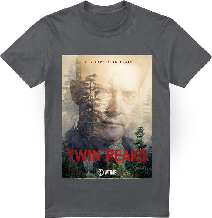 Twin Peaks Mens Dale Cooper Poster T-Shirt (XXL)