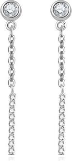Image du produit Beneto Boucles d'oreilles élégantes en argent avec zircons clairs AGUV937L (L)