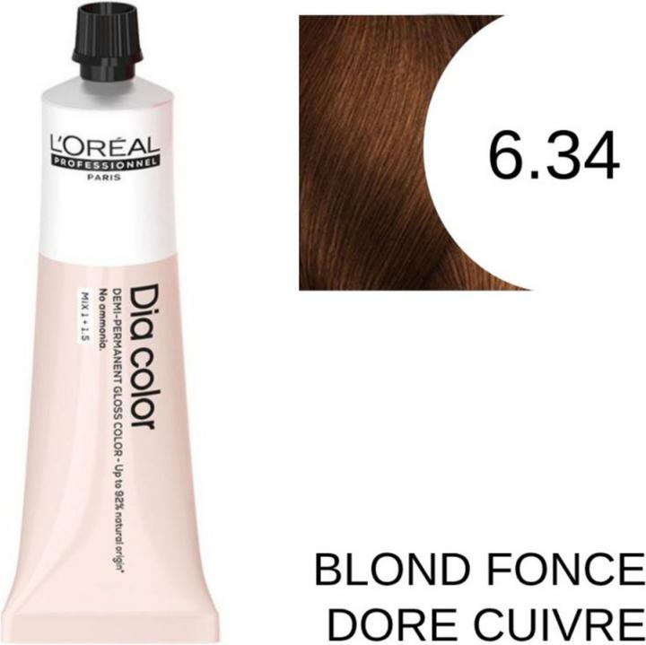 Produktbild L'Oréal Paris Loreal DIA Color 6,34 Dunkelblond Gold Kupfer 60 ml (6.34 Dunkelblond Gold Kupfer)