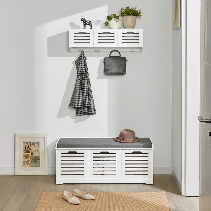 Actual product image SoBuy Schuhbank mit Sitzkissen (105 cm)