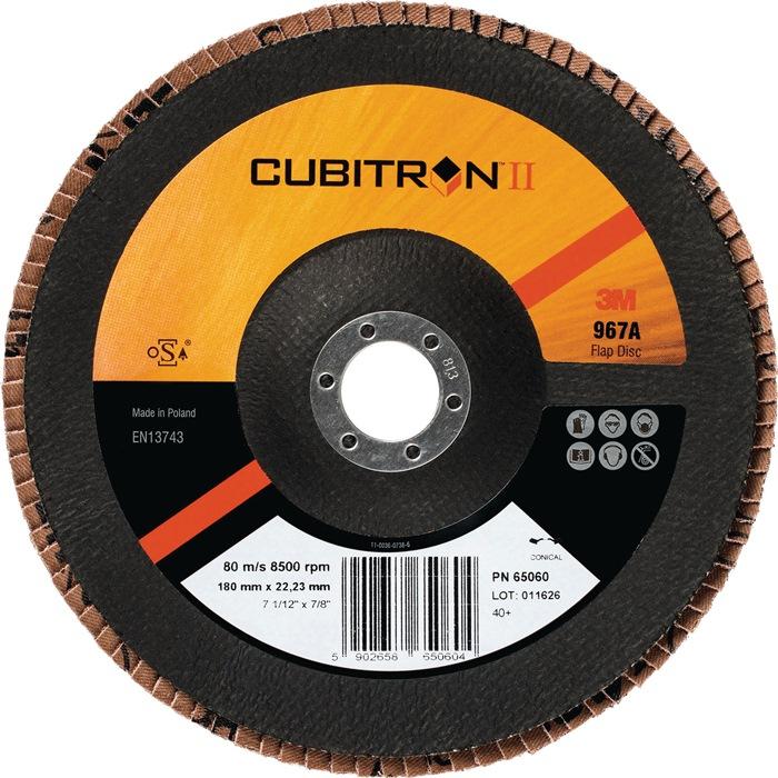 Actual product image 3M Flap disc Cubitron™ II 967A Ø 125 mm grit 80+ flat INOX ceramic grain CO (80+)