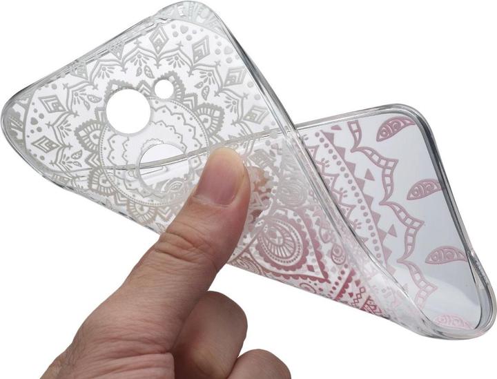 Produktbild König Design Henna Cover für Handy Alcatel A5 LED Case Schutz Hülle Silikon Bumper Sonne Weiss (Alcatel A5 LED)