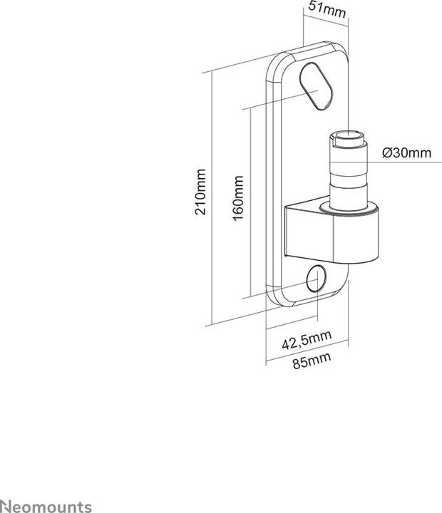 Immagine prodotto Neomounts adattatore da parete per DS (Muro, 42")