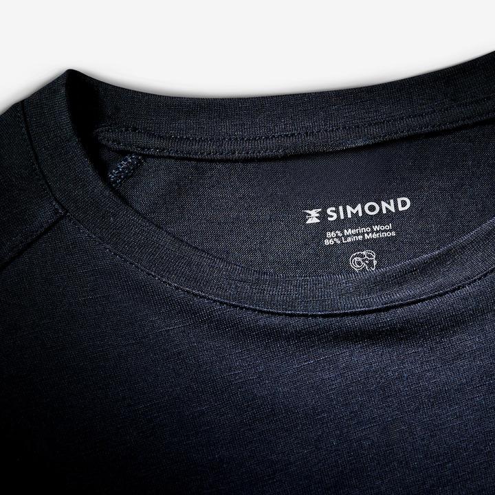 Image du produit Forclaz T-shirt manches longues en laine mérinos homme, Merino Resist bleu marine (S)