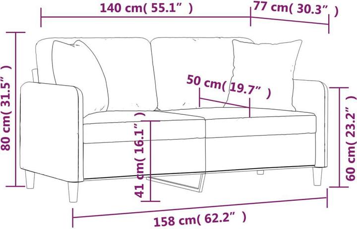 Produktbild VidaXL Sofa (2-Sitzer)