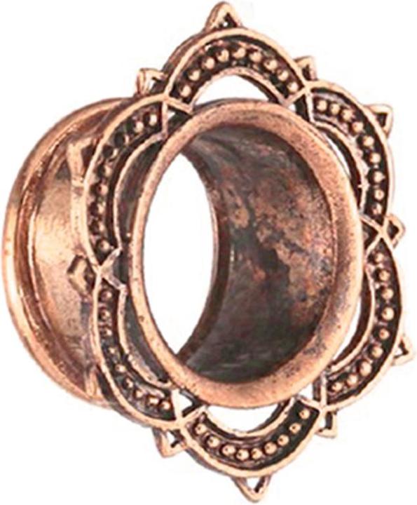 Produktbild Star Piercing Flesh Tunnel rosegold Lotusblume (Bronze, ohne Messing)