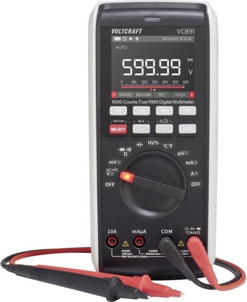 Voltcraft VC891 Hand-Multimeter kalibriert (ISO) digital Datenlogger CAT III 100 (CAT III 1000V, CAT IV 600V)