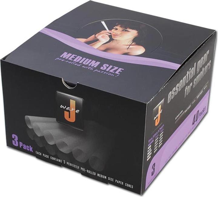 Actual product image J Ware JWare Reefer Cones Medium Box 40 x 3pcs