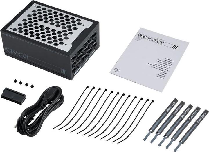 Actual product image Phanteks Revolt 1600W Titanium, ATX 3.0, PCIe 5.0, full modular - 1600 Watt, black (1600 W)