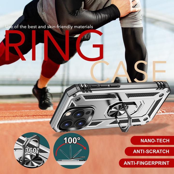 Actual product image Nalia Shockproof Military Style Ring Cover (Apple iPhone 16 Pro Max)