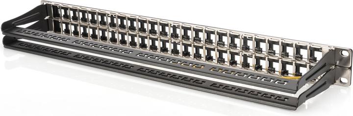 Actual product image Digitus Patch Panel housing 1U for Keystone modules 48-Port 48,3cm 19inch black RAL 9005