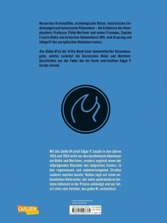 Actual product image Blake und Mortimer Bibliothek 3: Das Gelbe M (German, Edgar P. Jacobs, 2020)