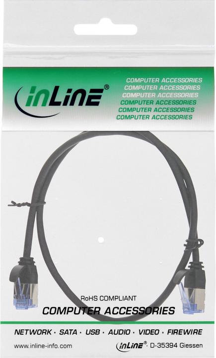Produktbild InLine Slim Patch-Kabel (U/FTP, CAT6a, 0.25 m)