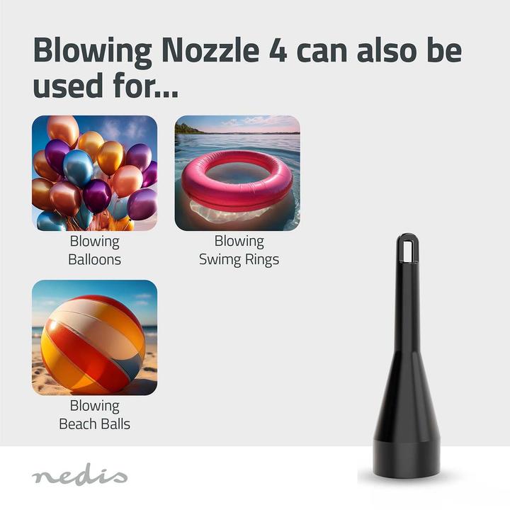Produktbild Nedis Handstaubsauger | Luftgebläse | 90 W | Wiederaufladbar | Nass / Trocken | Li-Ion | Schwarz