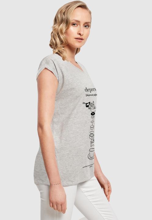 Actual product image Mister Tee MisterTee Ladies Depresso Extended Shoulder Tee - 174691 (L)