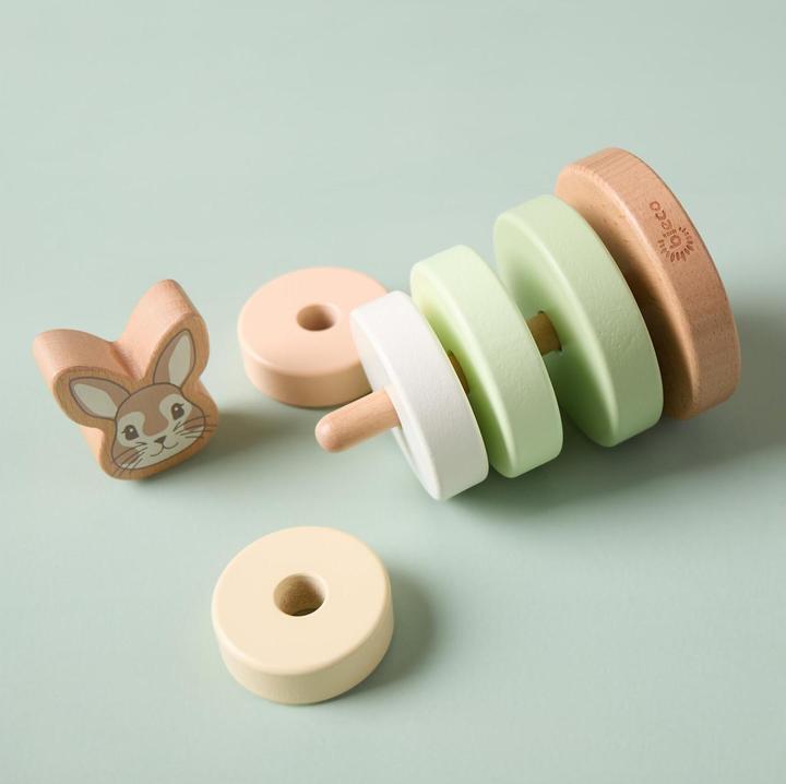 Produktbild Bieco Stapelspielzeug Stapelturm Hase Fine 10 cm x 10 cm x 18.5 cm