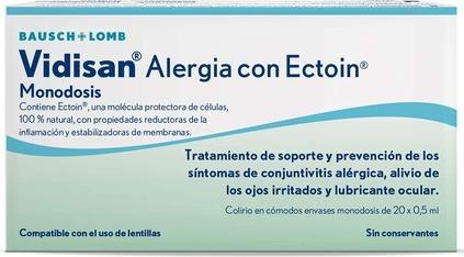 Energie-Label Bausch + Lomb Vidisan Allergy Eye Drops with Ectoin 20 Units