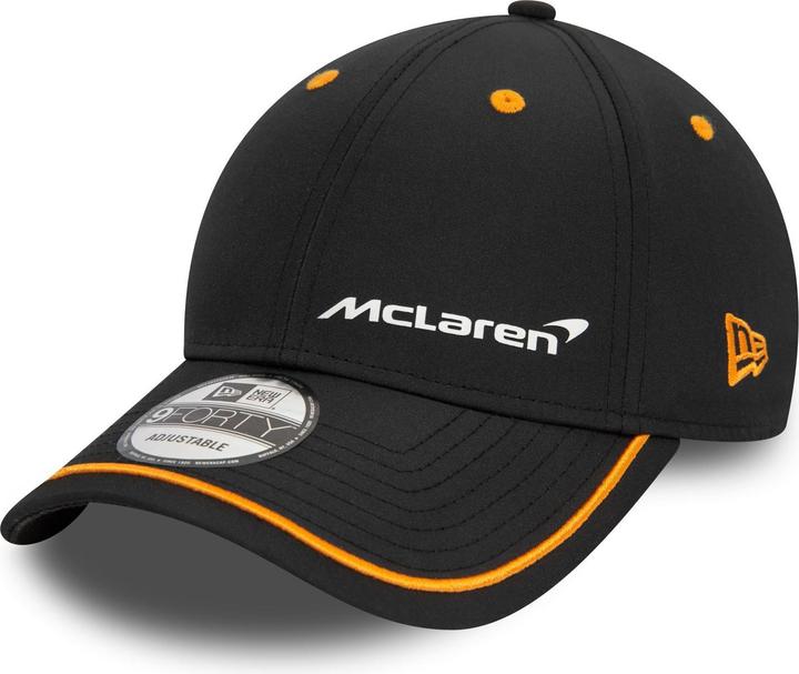 New Era 9Forty Strapback Cap - Piping Mclaren Racing Schwarz