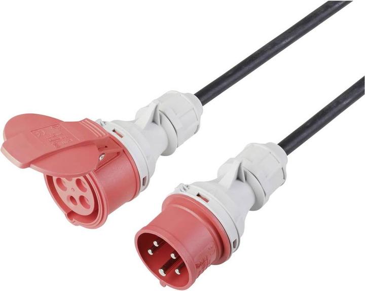 Actual product image Sygonix SY-5244050 Power extension cable 16 A Black 10 m weatherproof (10 m, CEE)