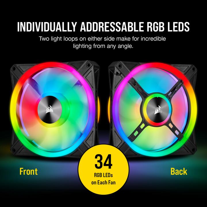 Actual product image Corsair iCUE QL140 RGB (140 mm, 2 x)