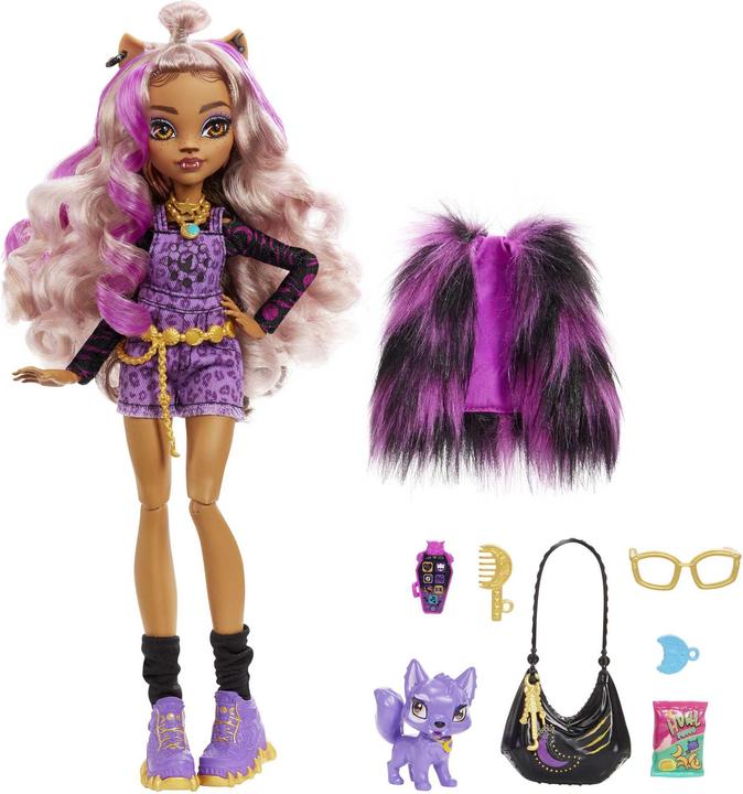 Image du produit Monster High Clawdeen Wolf Doll With Pet And Accessories (Poupée loup Clawdeen avec animaux et accessoires)