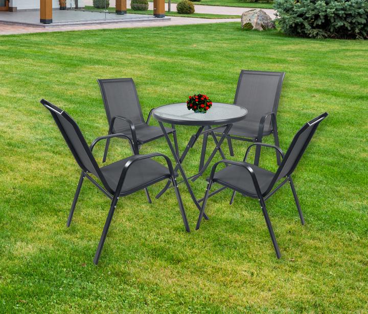 Produktbild VCM 5-tlg Balkonset Gartenmöbel Set Sonlas (70 cm)