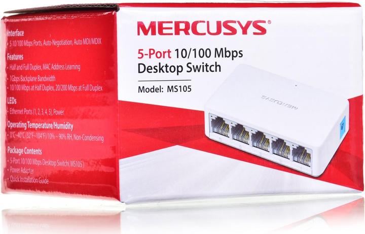 Produktbild Mercusys MS105 Netzwerk-Switch Fast Ethernet (10/100) (5 Ports)