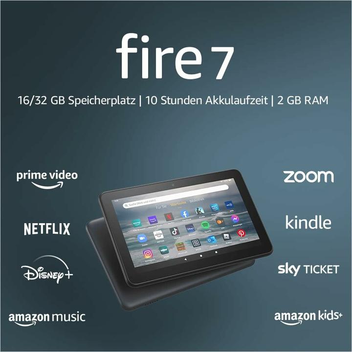 Productafbeelding Amazon Fire 7 16GB (7", 16 GB, Zwart)