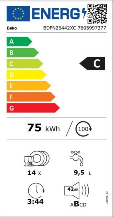Energy Label Beko BDFN26442XC CornerIntense (7605997377)