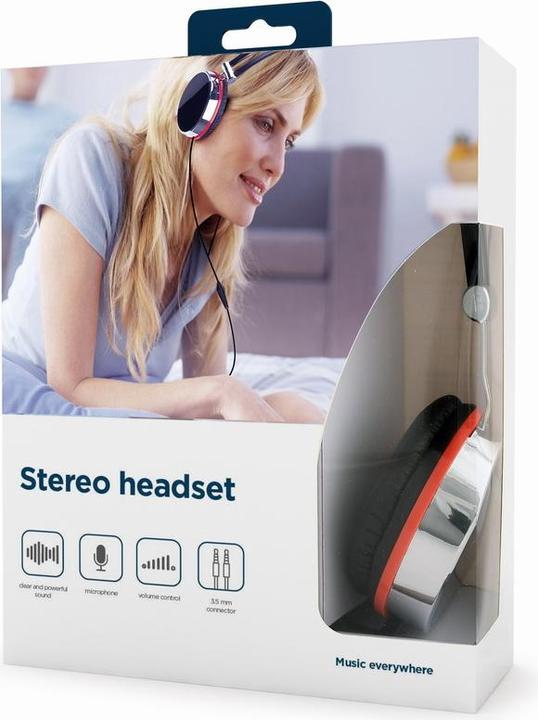 Actual product image Gembird MHS-903 headphones (black, silver) (Cable)