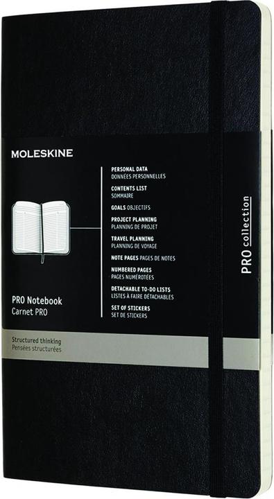Moleskine Professional Notebook L/A5, Soft Cover, Black (A6, Lined, Soft cover)
