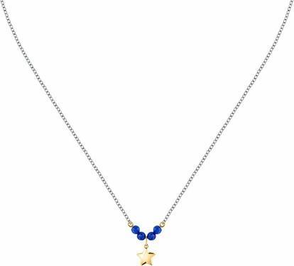 Morellato - Beautiful bicolor necklace with blue agate Talisman SAIX22